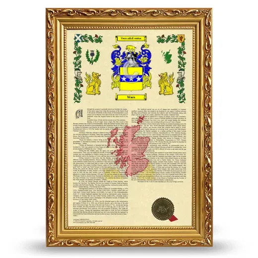 Wars Armorial History Framed - Gold