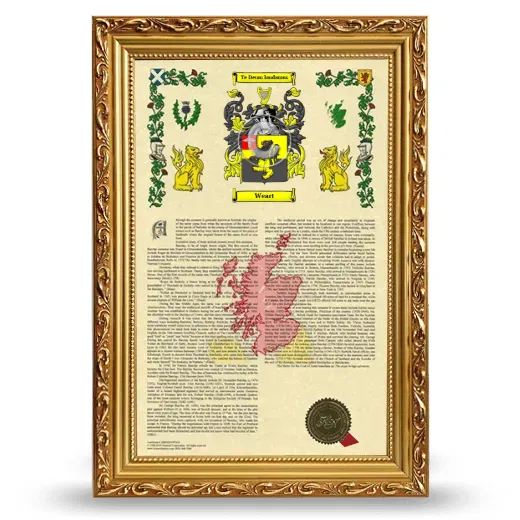 Weart Armorial History Framed - Gold