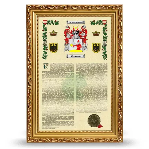 Wissmann Armorial History Framed - Gold