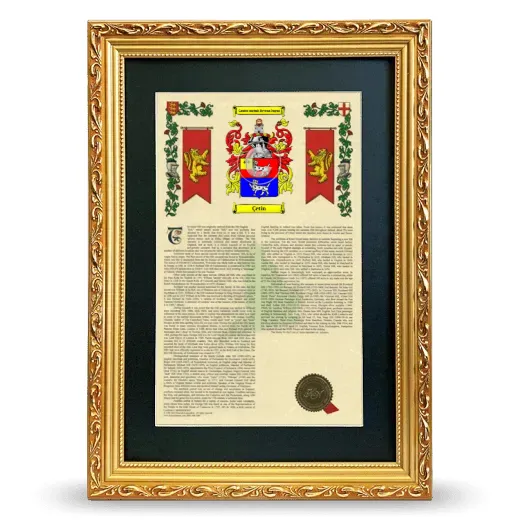 Çetin Deluxe Armorial Framed - Gold