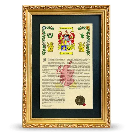 Mc Coun Deluxe Armorial Framed - Gold
