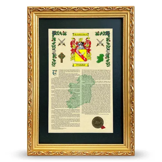 O'Cahalind Deluxe Armorial Framed - Gold