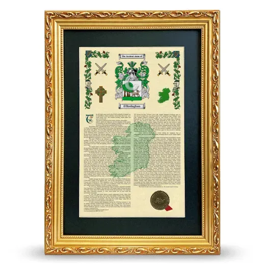 O'Keelaghan Deluxe Armorial Framed - Gold