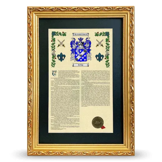 St Foy Deluxe Armorial Framed - Gold