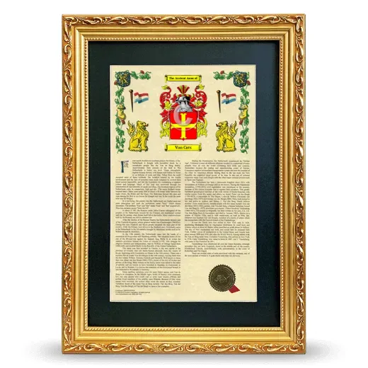 Van Cats Deluxe Armorial Framed - Gold