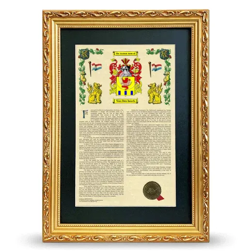 Van Den bosch Deluxe Armorial Framed - Gold