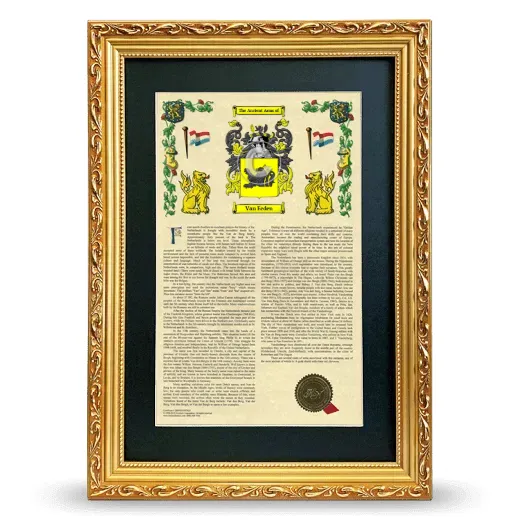 Van Eeden Deluxe Armorial Framed - Gold