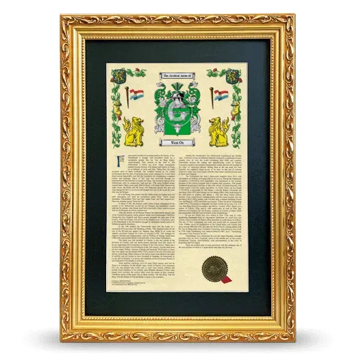 Van Os Deluxe Armorial Framed - Gold