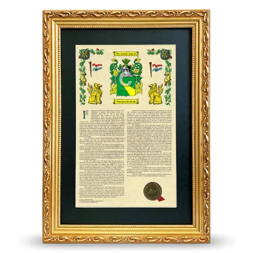 Van Quackenbush Deluxe Armorial Framed - Gold
