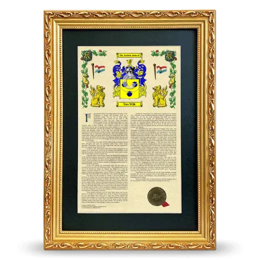 Van Wijk Deluxe Armorial Framed - Gold