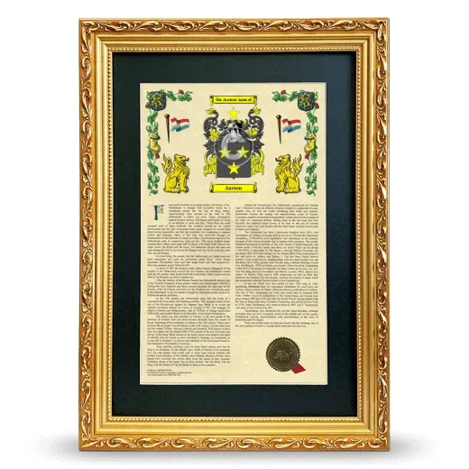 Aarson Deluxe Armorial Framed - Gold