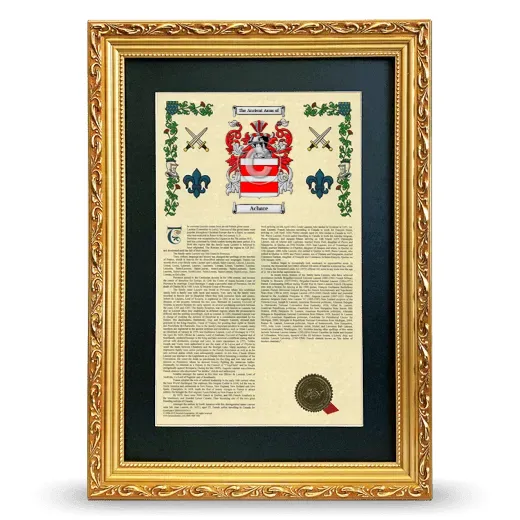 Achare Deluxe Armorial Framed - Gold