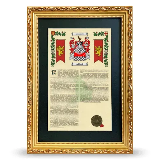 Achland Deluxe Armorial Framed - Gold