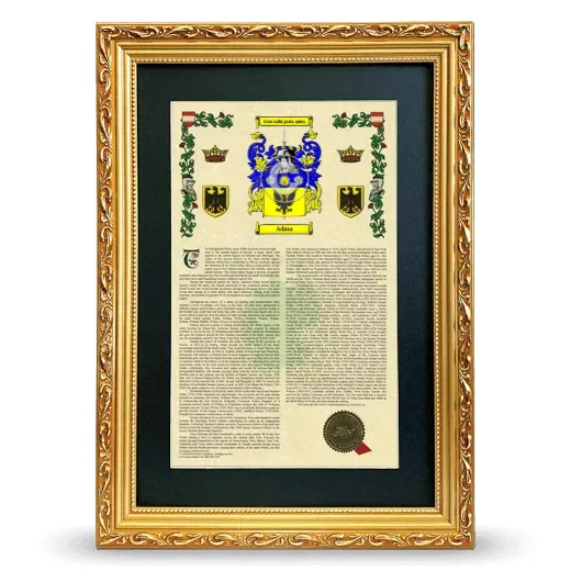 Adam Deluxe Armorial Framed - Gold