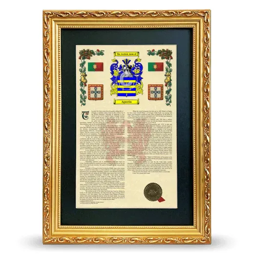 Agustin Deluxe Armorial Framed - Gold