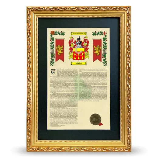 Aillefith Deluxe Armorial Framed - Gold