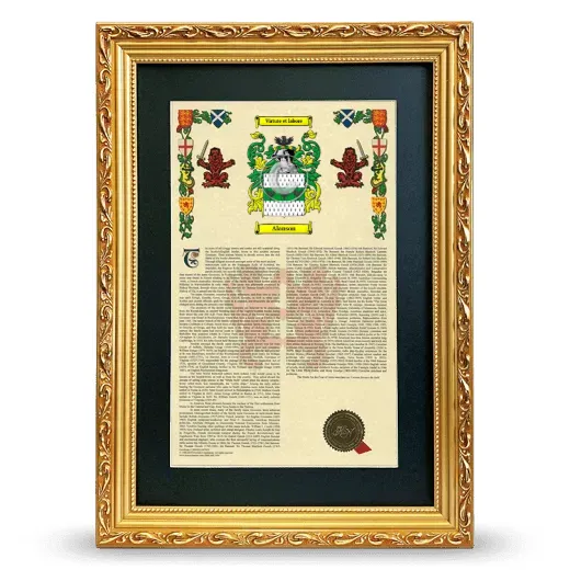 Alanson Deluxe Armorial Framed - Gold
