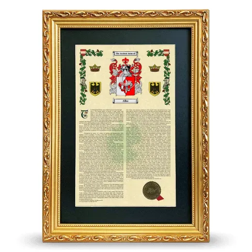 Alba Deluxe Armorial Framed - Gold