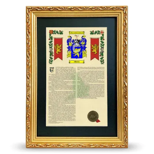 Alberty Deluxe Armorial Framed - Gold