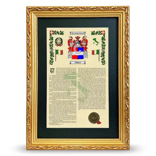Aldigeri Deluxe Armorial Framed - Gold