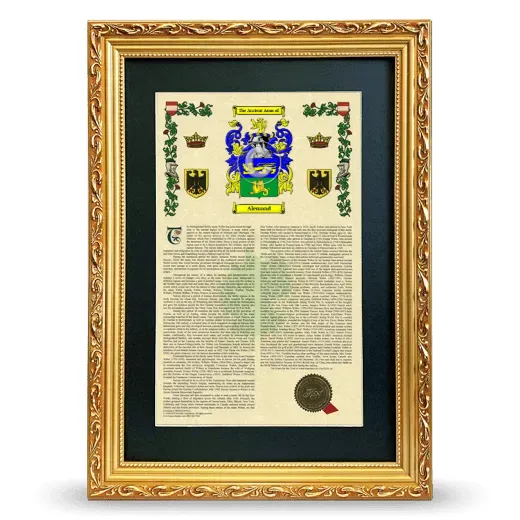 Alemand Deluxe Armorial Framed - Gold