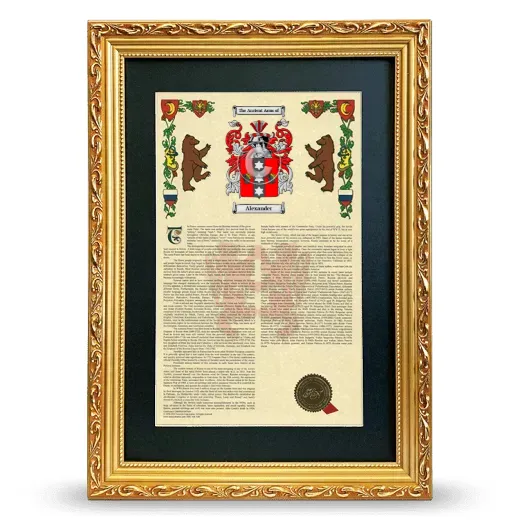 Alexander Deluxe Armorial Framed - Gold