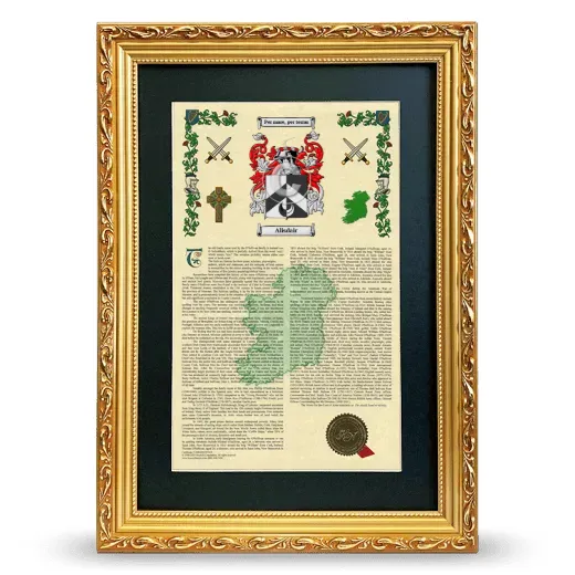 Alisdair Deluxe Armorial Framed - Gold