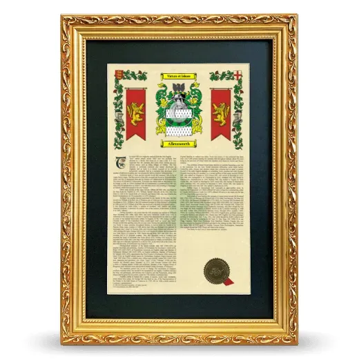 Allensworth Deluxe Armorial Framed - Gold