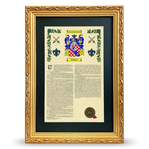 Ambrosis Deluxe Armorial Framed - Gold