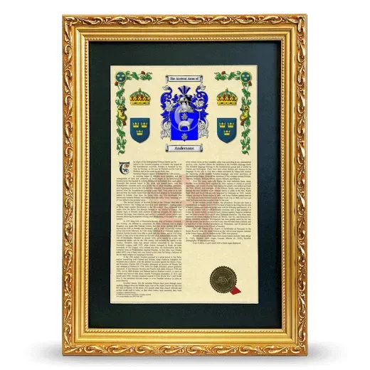 Andersons Deluxe Armorial Framed - Gold