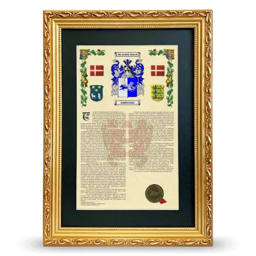 Andersoun Deluxe Armorial Framed - Gold