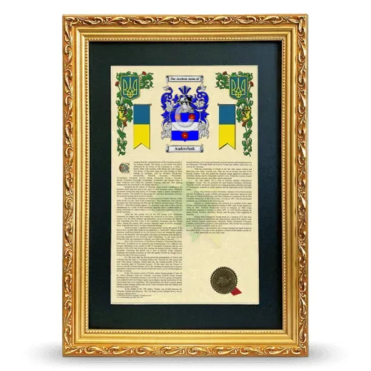 Andrechuk Deluxe Armorial Framed - Gold