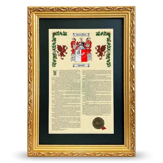 Apenrice Deluxe Armorial Framed - Gold