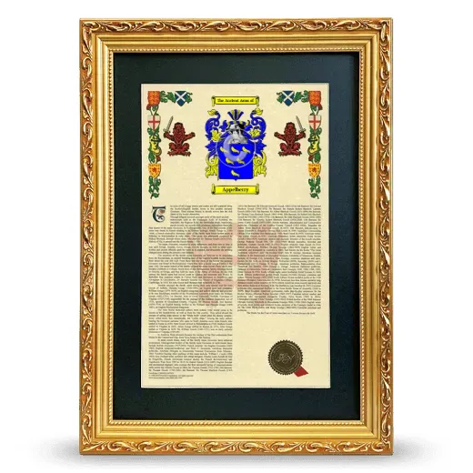 Appelberry Deluxe Armorial Framed - Gold