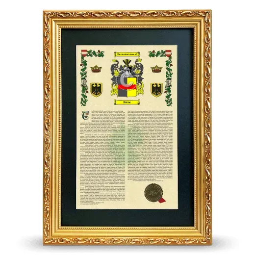 Börne Deluxe Armorial Framed - Gold