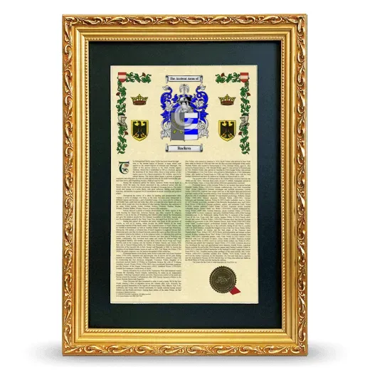 Backen Deluxe Armorial Framed - Gold