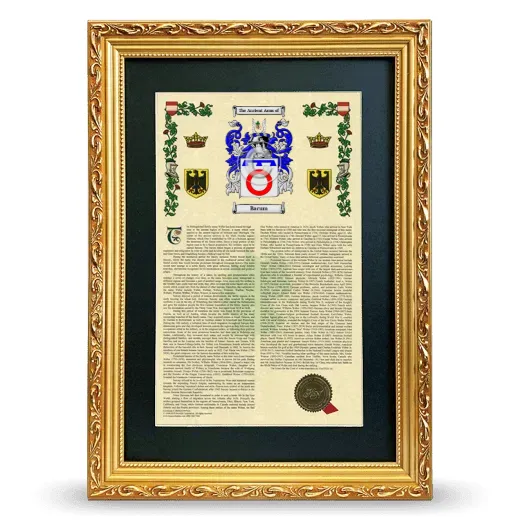 Bacum Deluxe Armorial Framed - Gold