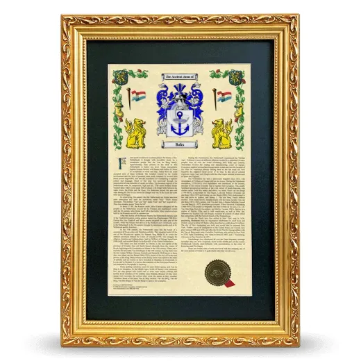 Baks Deluxe Armorial Framed - Gold