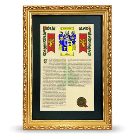 Balding Deluxe Armorial Framed - Gold