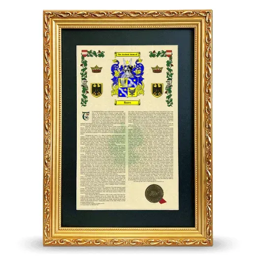 Bares Deluxe Armorial Framed - Gold