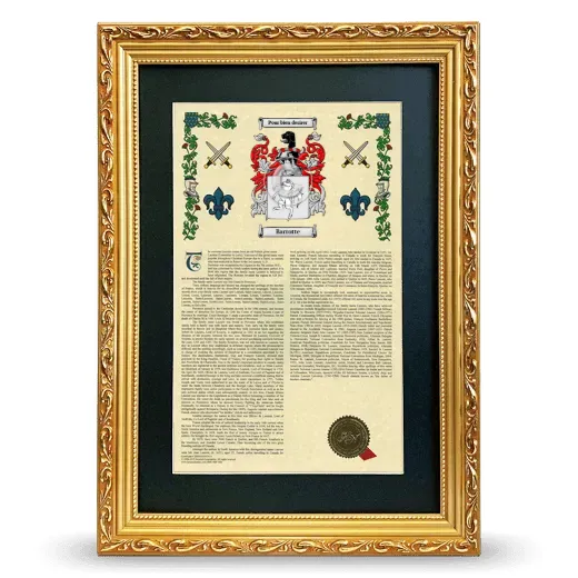 Barrotte Deluxe Armorial Framed - Gold