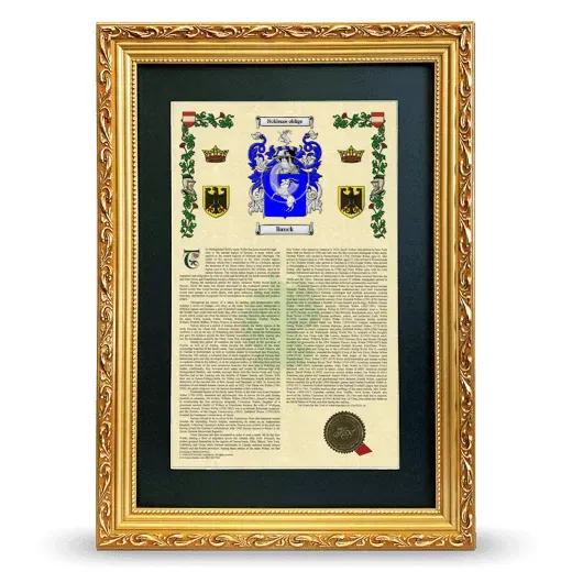 Bauck Deluxe Armorial Framed - Gold