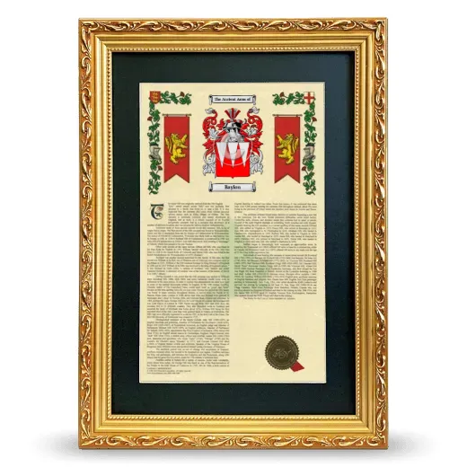 Baylon Deluxe Armorial Framed - Gold