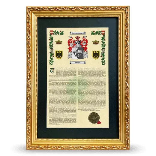 Baynor Deluxe Armorial Framed - Gold