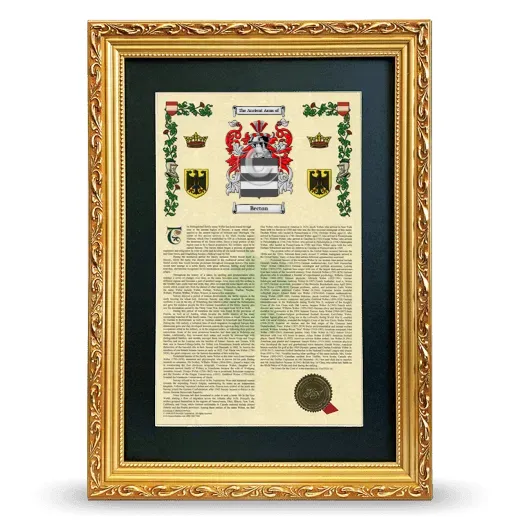 Becton Deluxe Armorial Framed - Gold