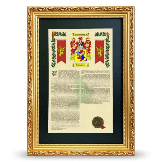 Begingham Deluxe Armorial Framed - Gold