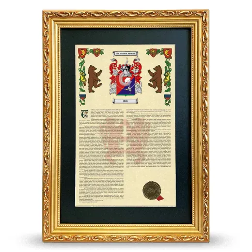 Bek Deluxe Armorial Framed - Gold