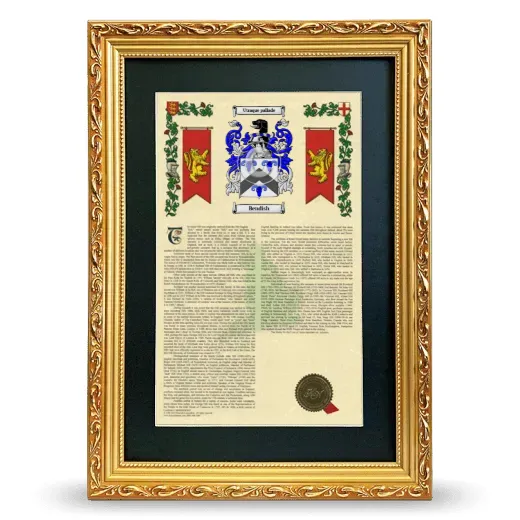 Bendish Deluxe Armorial Framed - Gold