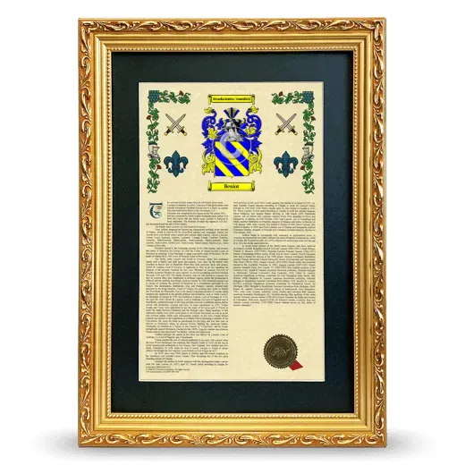 Beniot Deluxe Armorial Framed - Gold