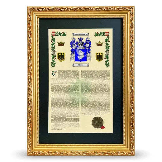 Bierer Deluxe Armorial Framed - Gold